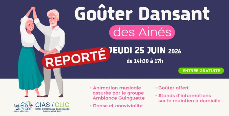 CIAS Saumur Val de Loire : le goûter dansant reporté