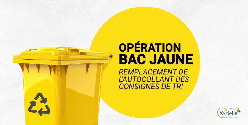 Mise à jour des consignes de tri : remplacement des autocollants sur les bacs jaunes