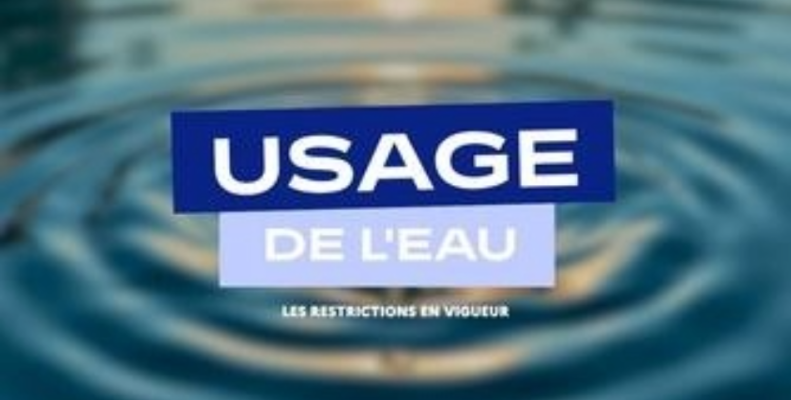 Usage de l'eau : les restrictions en vigueur