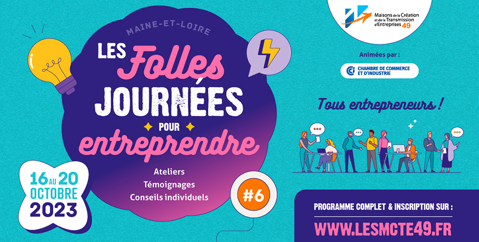 Les Folles Journées pour Entreprendre du 16 au 20 octobre 2023