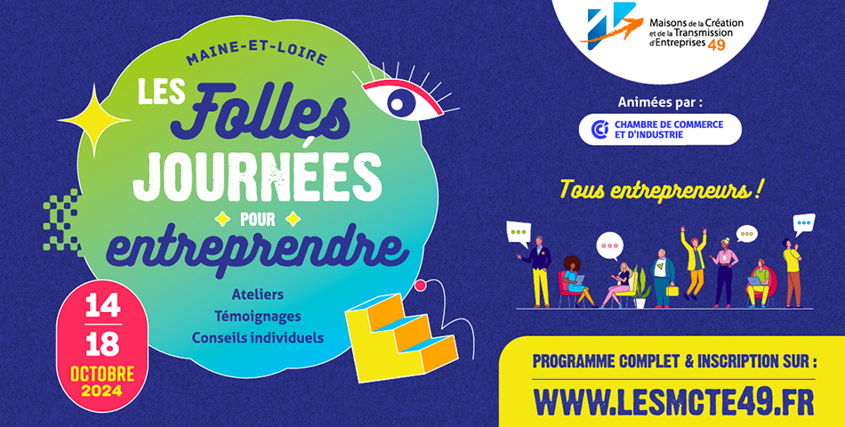 Les Folles Journées pour Entreprendre du 14 au 18 octobre 2024
