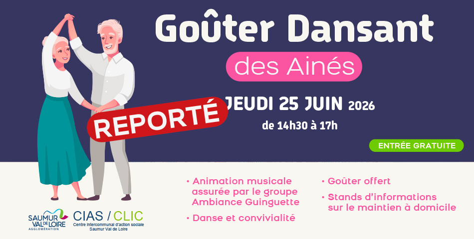 CIAS Saumur Val de Loire&nbsp;: le go&ucirc;ter dansant report&eacute;