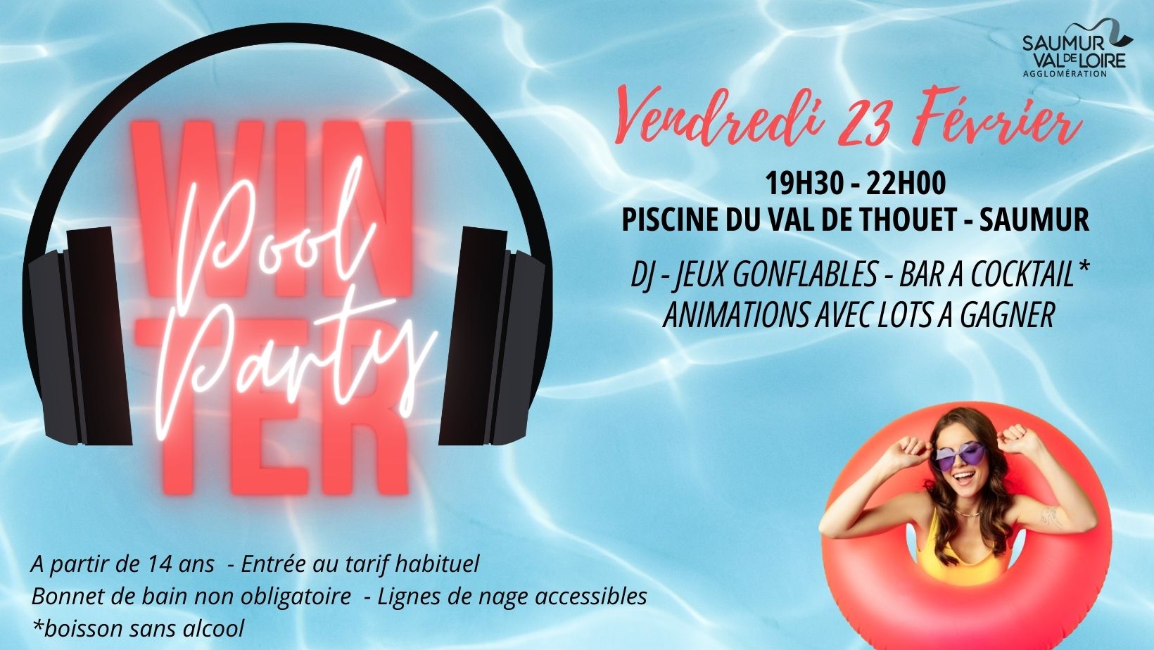 Winter Pool Party à la piscine du Val de Thouet