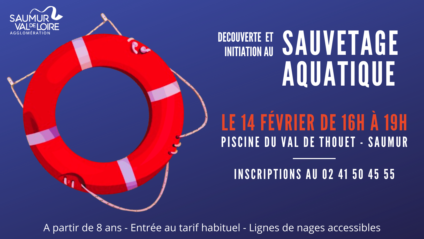 Découverte et initiation au sauvetage aquatique à la piscine du Val de Thouet