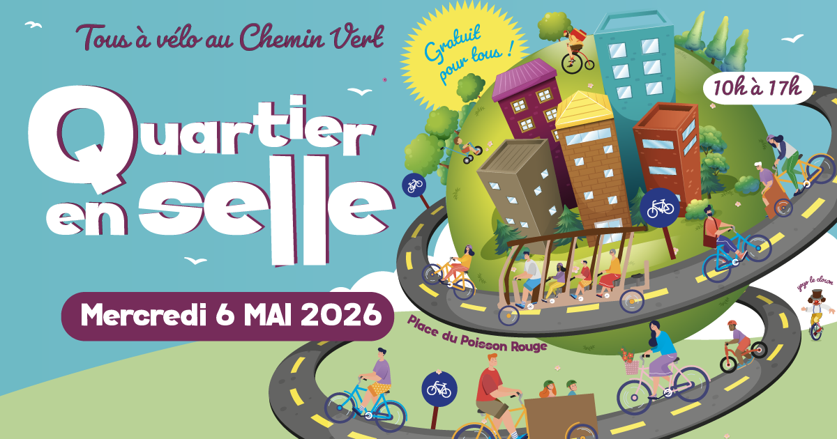Quartier en selle : le Chemin Vert c&eacute;l&egrave;bre le v&eacute;lo le 6 mai